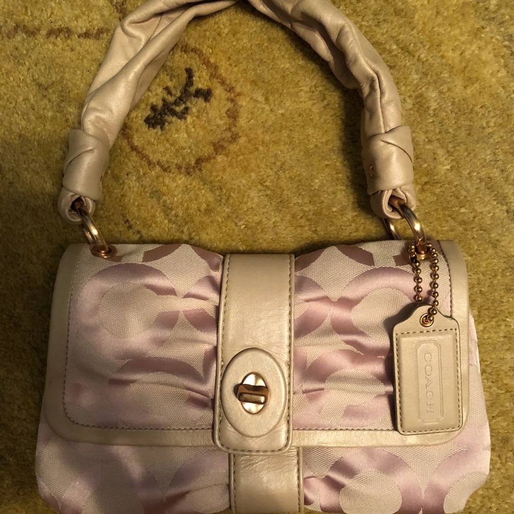 Coach Handbag Pink Parker Pop Art Serial #13408